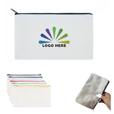 Canvas Cosmetic Bag Coin Purse Zipper
