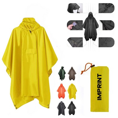 Multi-Functional Polyester Taffeta Pu Raincoat