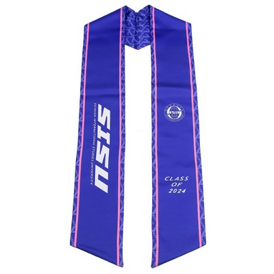 Custom 72" L Unisex Adult Graduation Honor Stole Classic End