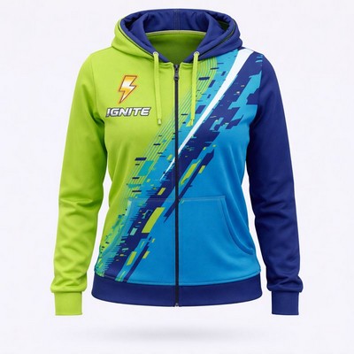 Women's Full Color Lightweight Full Zip Hoodie