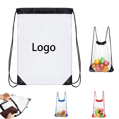 Transparent Swimming Waterproof Drawstring Bag