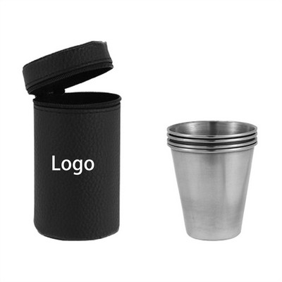 Stainless Steel Portable Shot Glasses Set