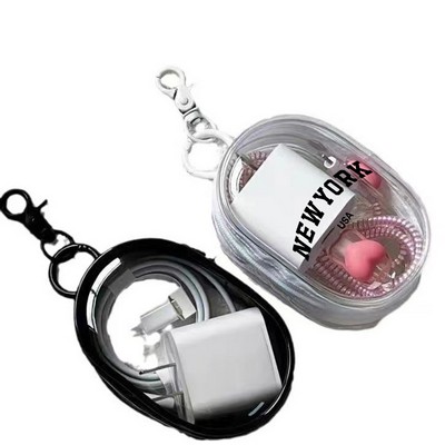 Transparent Travel Cable Organizer Pouch