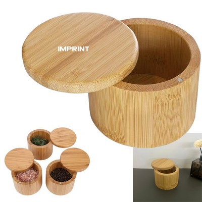 Bamboo Storage Jar With Slide-Lid