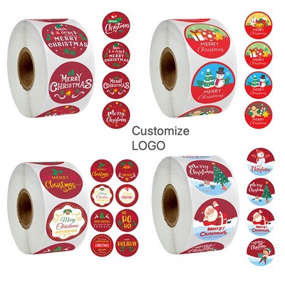 Custom Christmas Gift Stickers Adhesive Labels