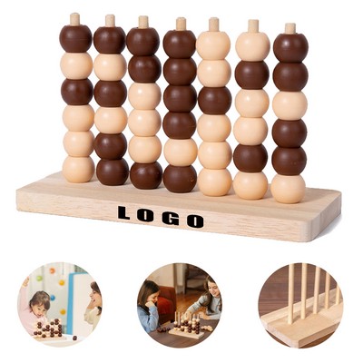 Wooden Four-in-a-Row Board Game