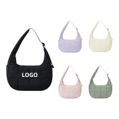 Puffy Nylon Shoulder Bag