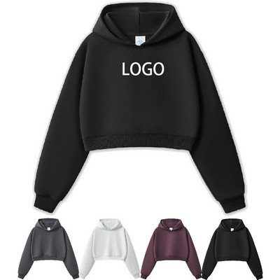 350G American Style Short Hooded Sweatshirt