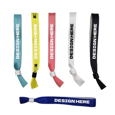 Full Color Imprint Woven Wristbands
