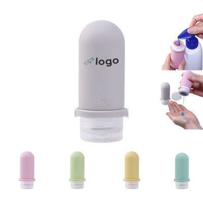 Portable 2 Oz Travel Makeup Sealed Silicone Storage Bottle