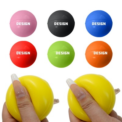 Colorful Round PU Foam Handheld Stress Ball Decompression Toy for Anxiety Relief with Custom Logo