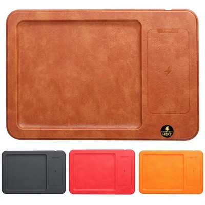 PU Leather Desk Protector & Mouse Mat