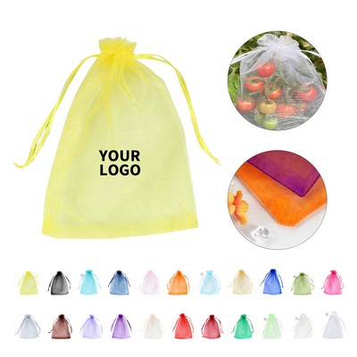 Organza Drawstring Mesh Bag 4" x 6" Sheer Favor Pouch