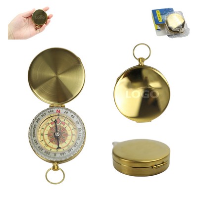 Copper Clamshell Luminous Compass