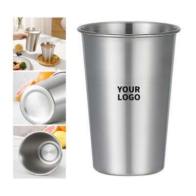 Food Grade Stainless Steel Sixteen Ounce Pint Cup