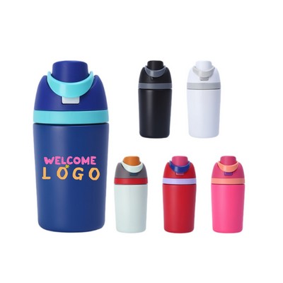16oz Kids Insulated Water Bottle with Straw for School