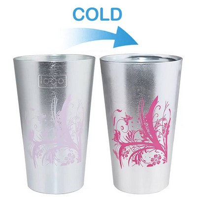 16oz Aluminum Cold Sensitive Color-Changing Beverage Cup