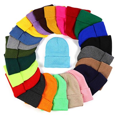 Unisex Cuffed Knitted Beanie