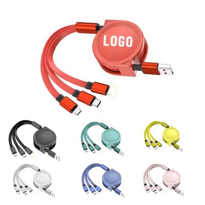 3-In-1 Phone Retractable Charging Cable