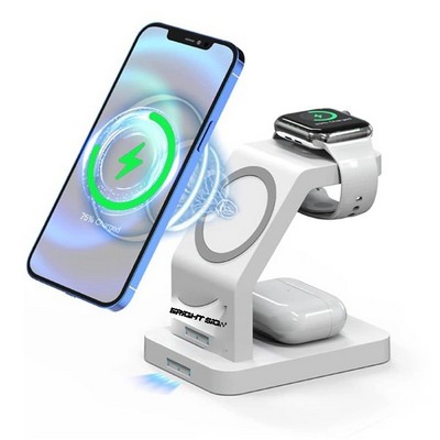 Magnetic Fast Charger Station for Phones/Watch/Earbuds