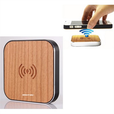 Premium Wood Grain 15W Qi Fast Wireless Charger