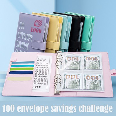 100 Envelope Challenge Savings A5 Loose-Leaf Notebook