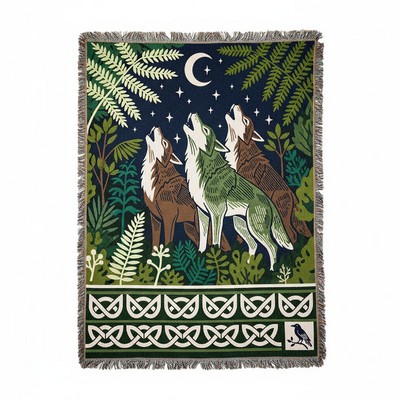Lightweight Woven Tapestry Throw Blankets