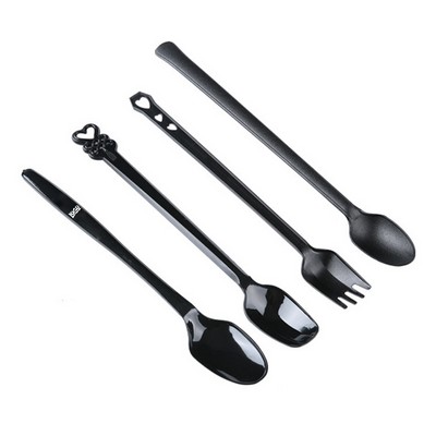 500 Pcs Disposable Long Handled Spoon