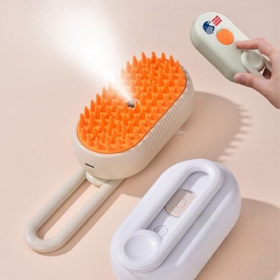 4-in-1 Pet Steam Brush Hair Removal Grooming Tool