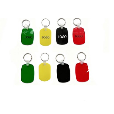 Oval Shaped Silicone Keychain