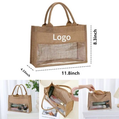 Jute & PVC Composite Tote Bag
