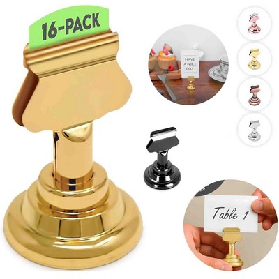 Premium Gold Metal Place Card Holder
