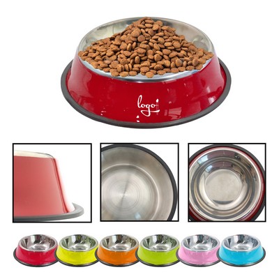 Anti Knock Stainless Steel Dog Bowl
