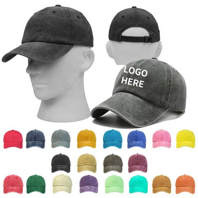 Vintage Washed Cotton Father Hat