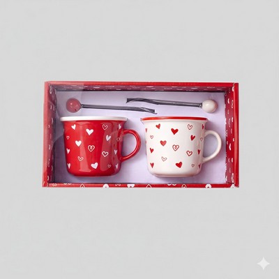 High Aesthetics Heart Shaped Ceramic Mug Valentine's Day Gift Home Breakfast Milk Coffee Cup