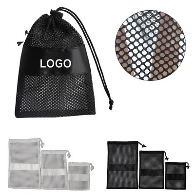 Mesh Drawstring Sports Towel Bag