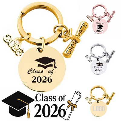 Class Of 2026 Graduation Metal Keychain