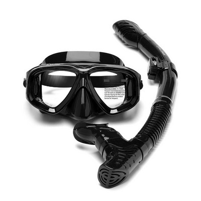Tempered Glass Silicone Diving Mask Snorkel Set