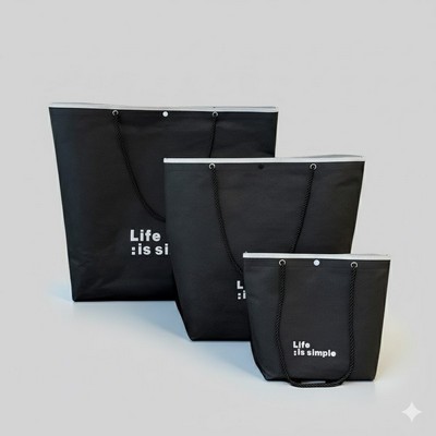 Premium Custom Non-Woven Tote Bag Large Capacity Shopping Bag with Snap Button Luxury Reusable