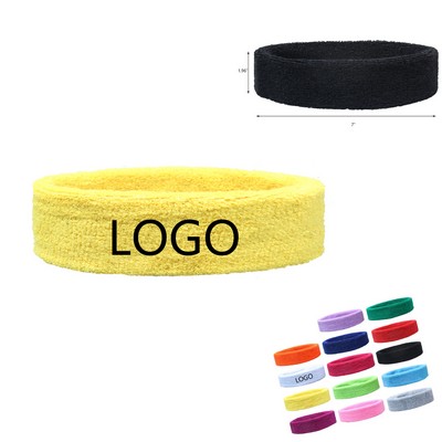 Terry Cloth Sweat Absorbing Headband