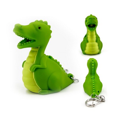 Eco-Friendly Dino LED Sound Keychain