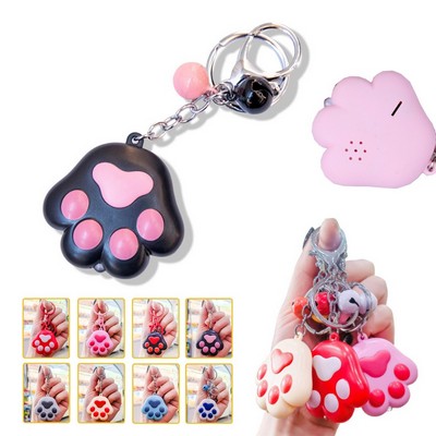 LED Sound Paw Key Chain