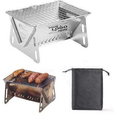 Folding Backpacking Stove with Grill Grid