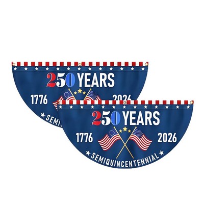 America 250th Birthday Half-Circle Flag