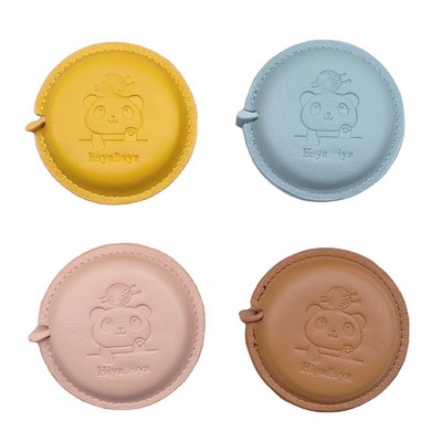 Portable Mini PU Leather Retractable Sewing Tape Measure