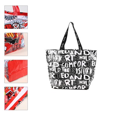 Large Woven Waterproof Tote Bag