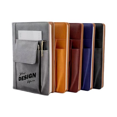 A5 Multi-Pocket Leather Notebook