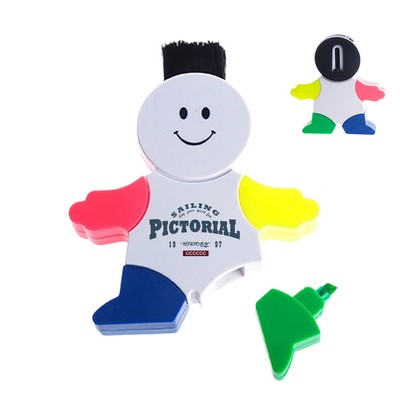 Robot Shaped Four-Color Highlighter