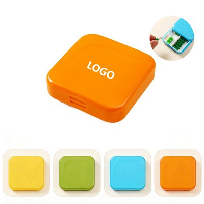 Push Pull Two Grid Square Pill Case