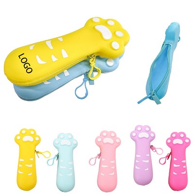 Cat Claw Silicone Pencil Bag